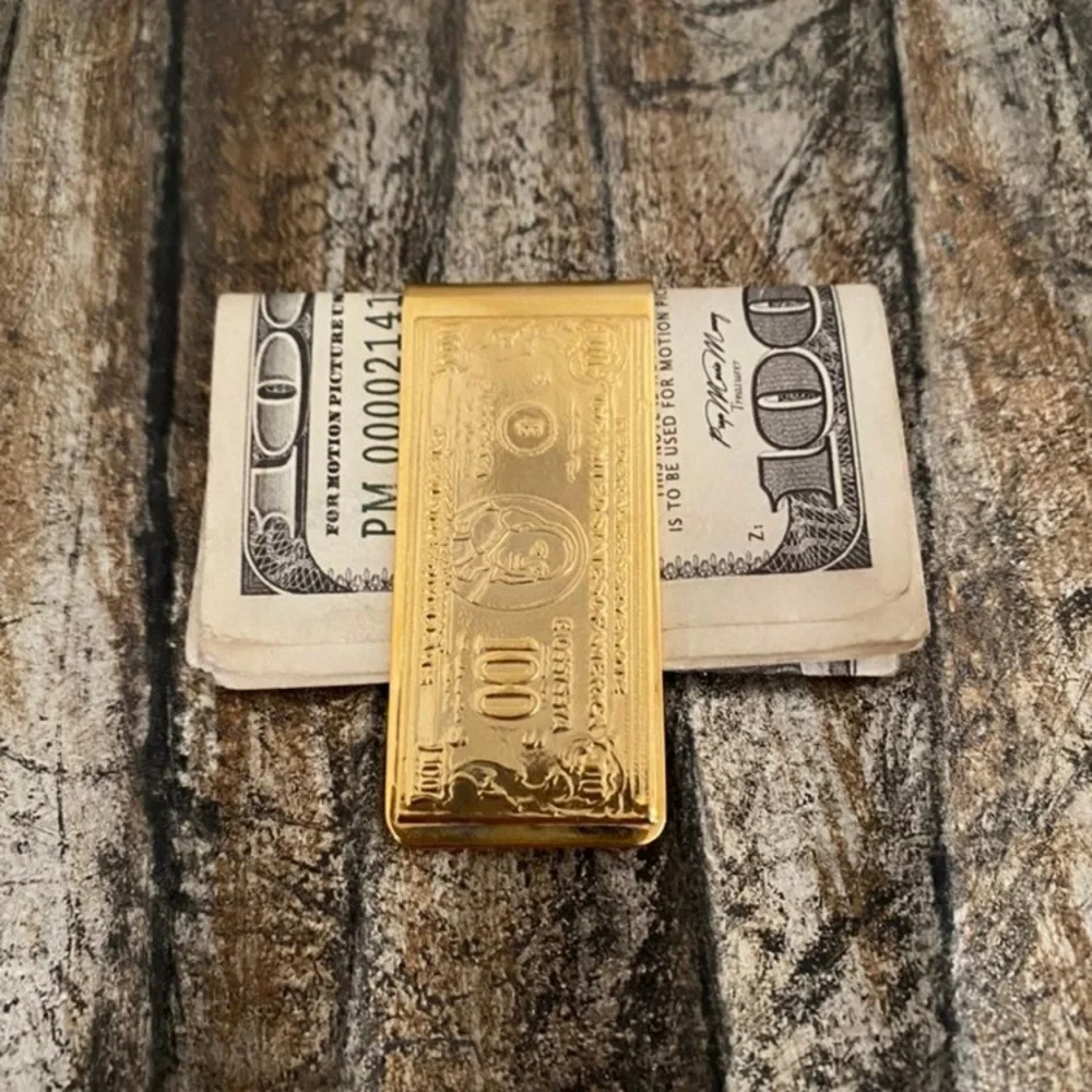 $100 gold plated Moneyclip & cardholder